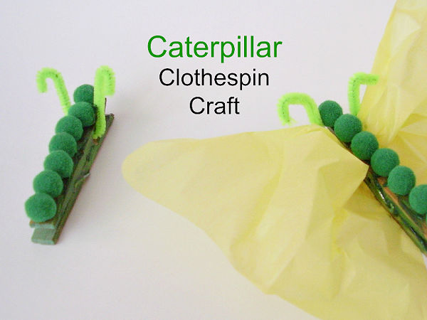 transform caterpillar to butterfly preschool craft