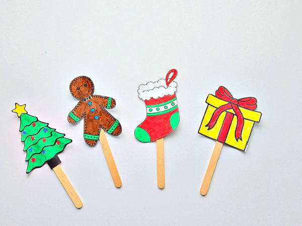 preschool puppet craft for Christmas