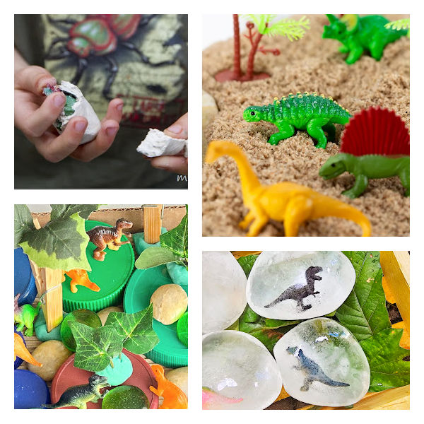 dinosaur theme ideas for sensory and small world play