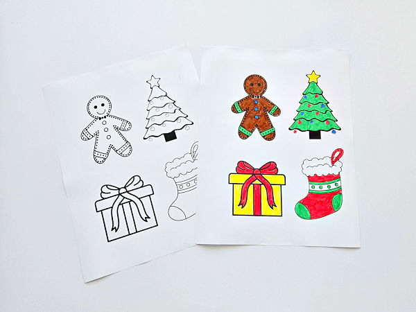 Christmas theme craft stick puppets craft for kids