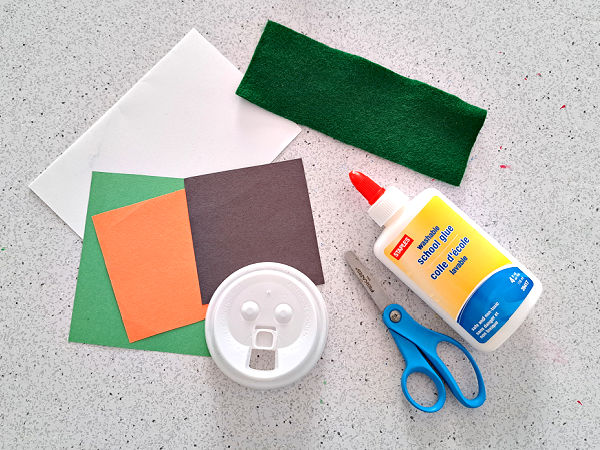 snowman kids craft with recyclable lid
