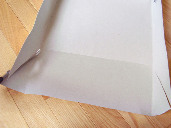 cut up a large box to make it smaller