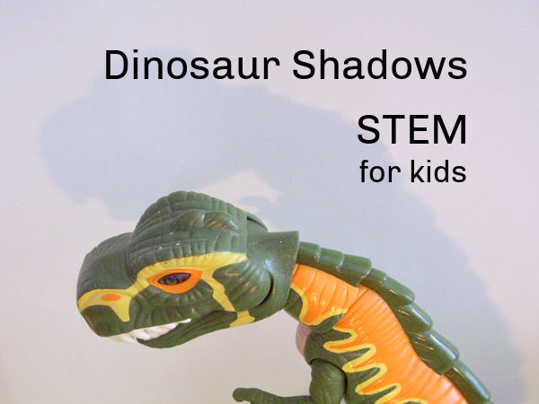 kids activity making dinosaur shadows