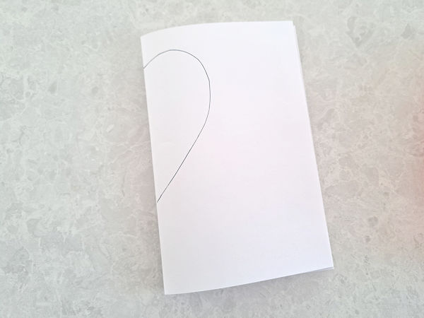 make a heart template for a Valentine craft