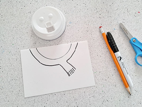 Scarf pattern for a snowman craft