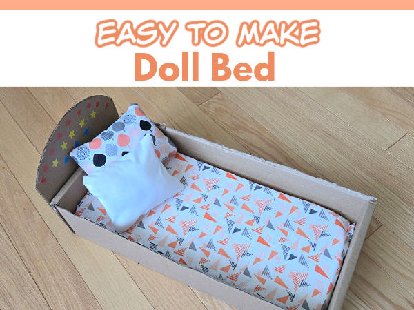 easy way to make a doll bed with a box
