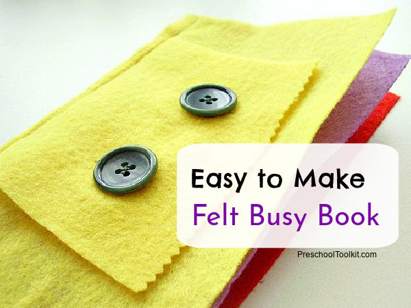 felt sensory book preschool fine motor play