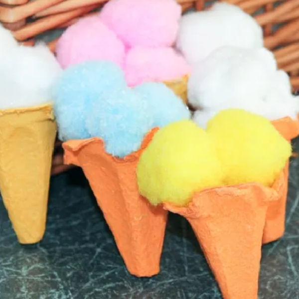 paper ice cream cone kids craft