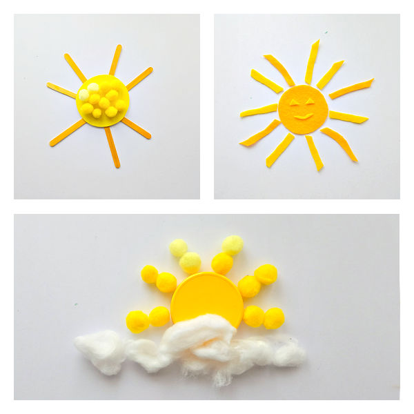 preschool summer science making a sun with loose parts
