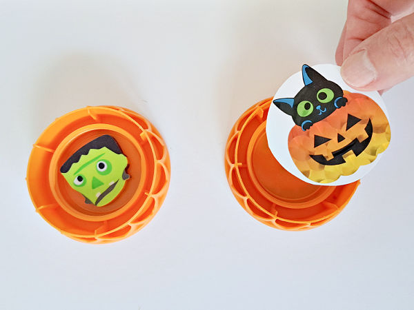 mini erasers Halloween math game