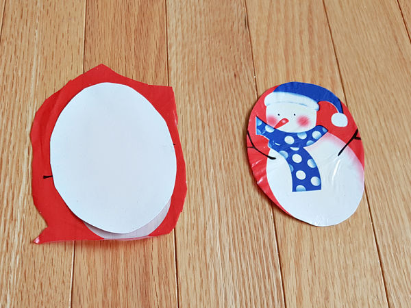 make a set of cards by gluing the cutout to cardboard
