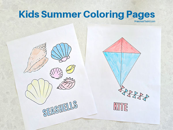 free coloring pages for kids summer theme