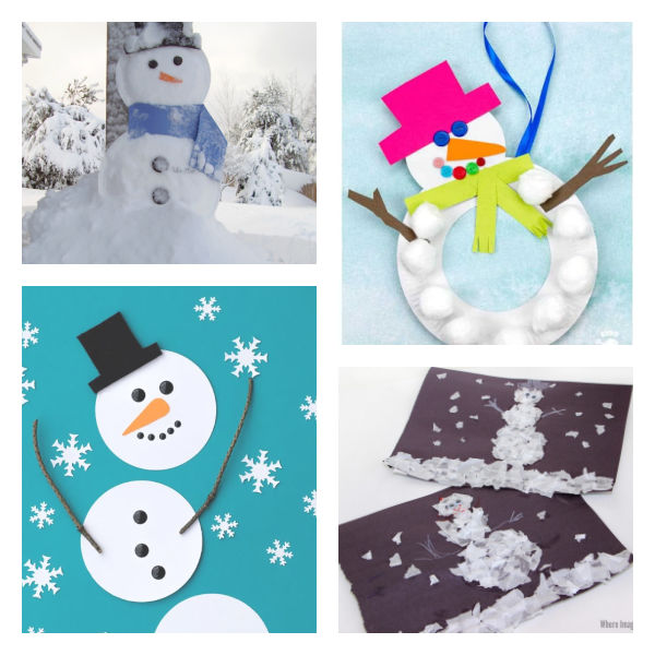 kids can make snowman crafts