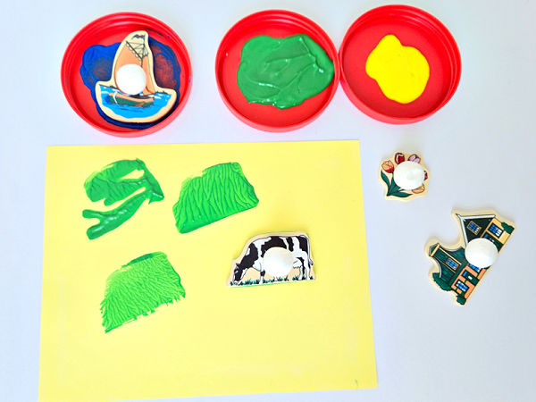 recycled puzzle pieces art activity