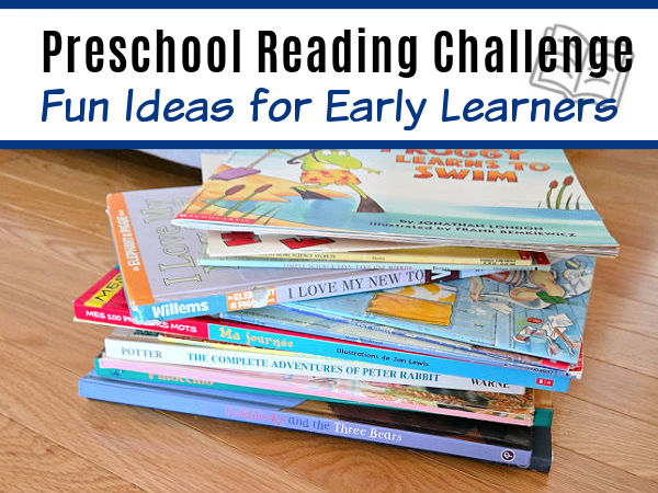 fun ways to have a reading challenge with preschoolers