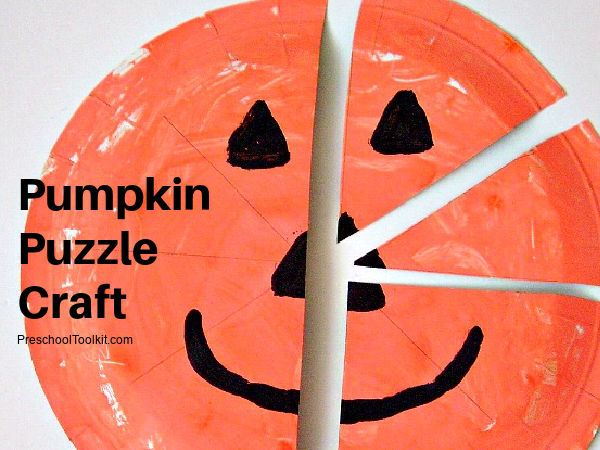 Halloween pumpkin paper craft for kids
