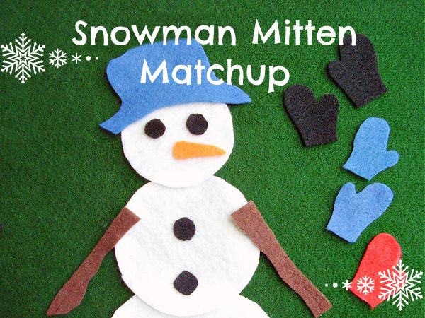 felt snowman winter math