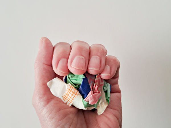 squeeze fingers fine motor play with tape