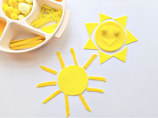 kids can build a summer sun with STEM play