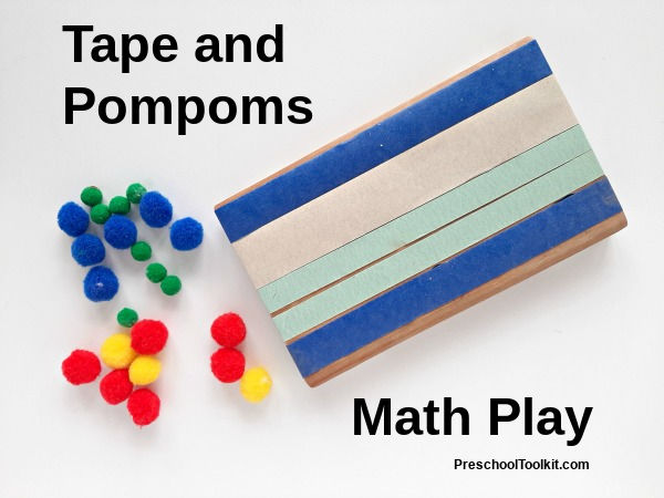 sorting games with pompoms for preschool