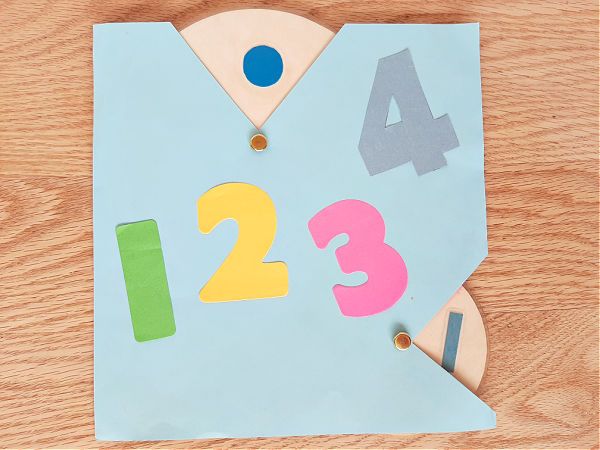 learn to identify numbers with a counting wheel craft