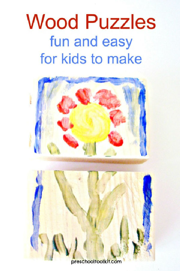 homemade wooden blocks puzzles for kids